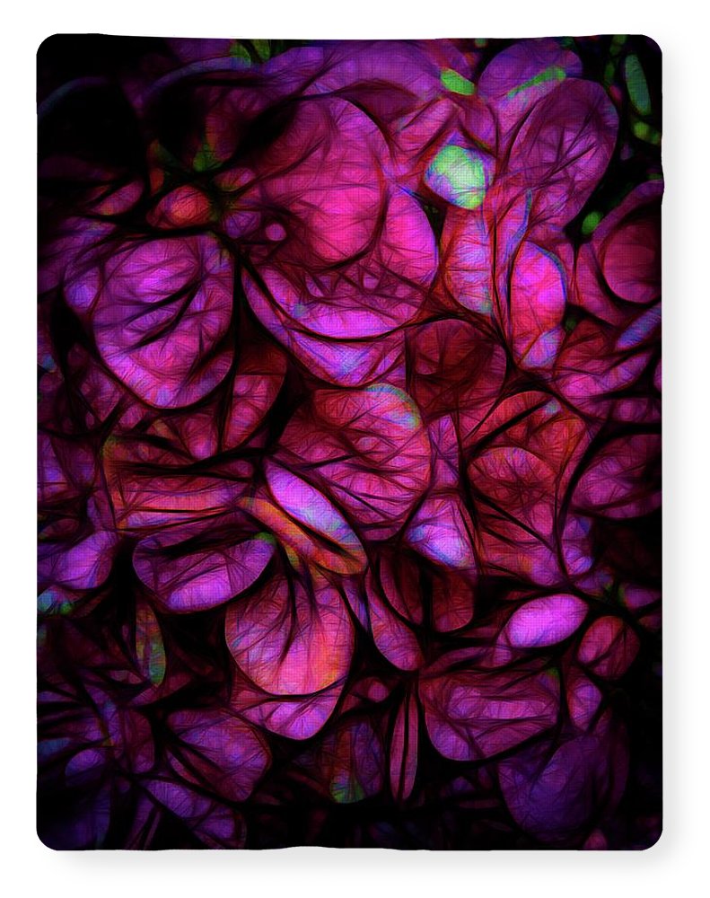 Dark Pink Flower Background - Blanket