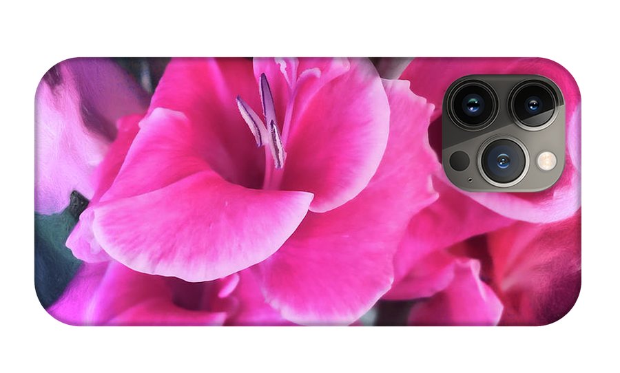 Dark Pink Gladiolas - Phone Case