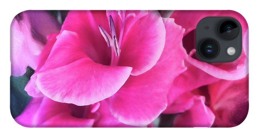 Dark Pink Gladiolas - Phone Case