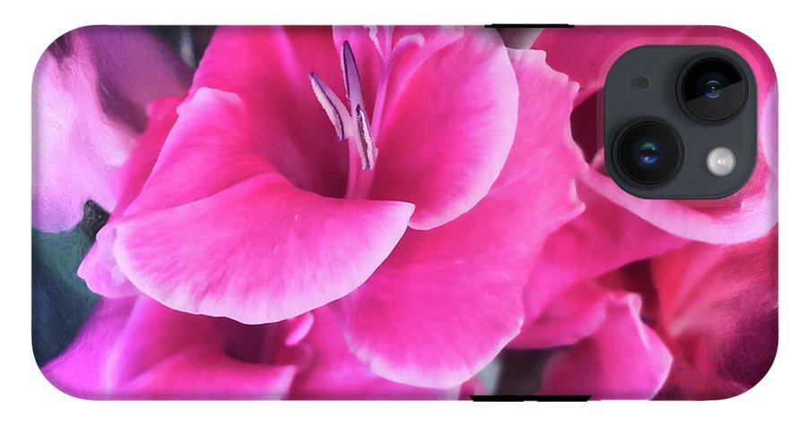 Dark Pink Gladiolas - Phone Case