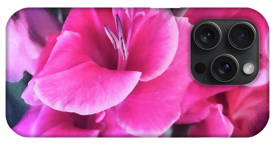 Dark Pink Gladiolas - Phone Case