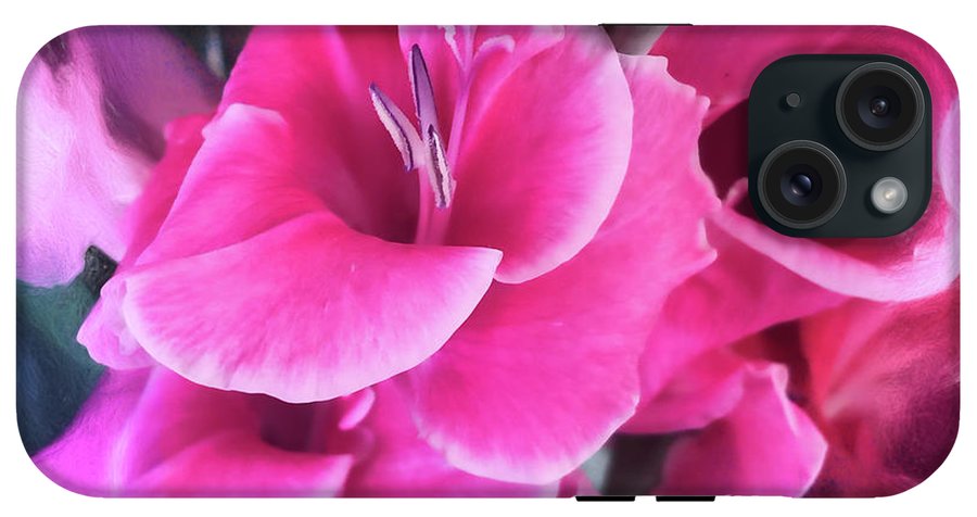 Dark Pink Gladiolas - Phone Case