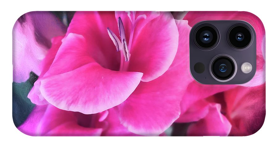 Dark Pink Gladiolas - Phone Case