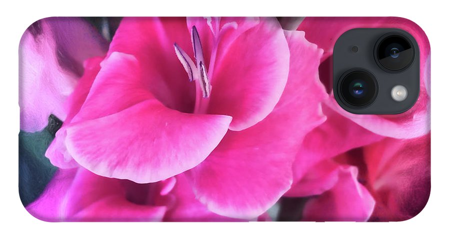 Dark Pink Gladiolas - Phone Case