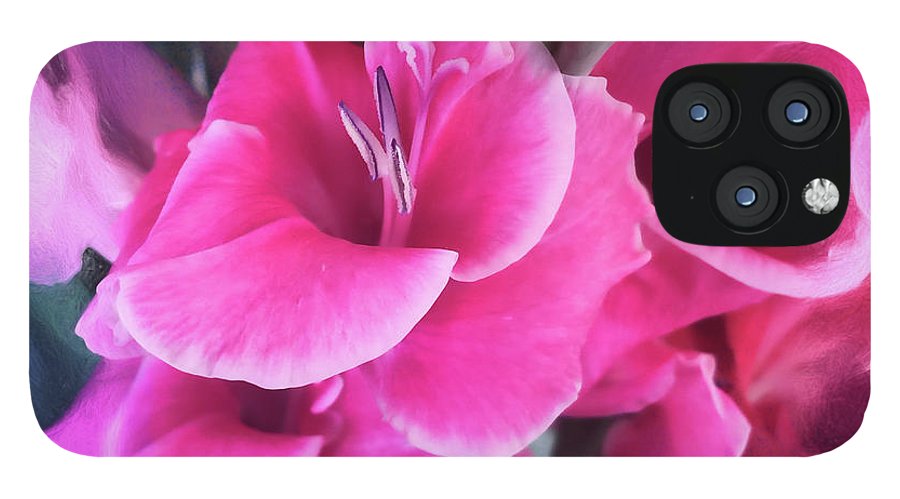 Dark Pink Gladiolas - Phone Case