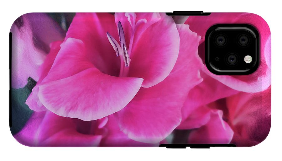 Dark Pink Gladiolas - Phone Case