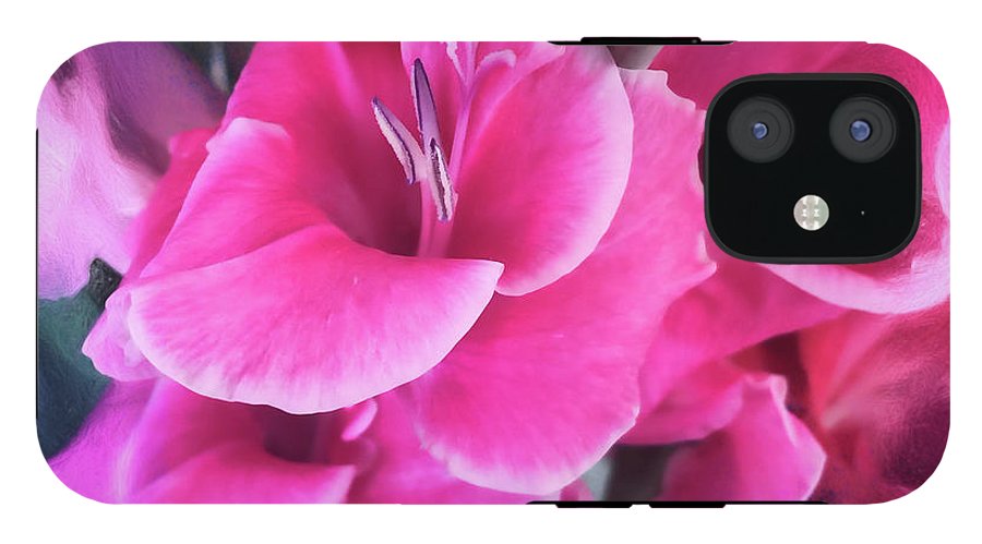 Dark Pink Gladiolas - Phone Case
