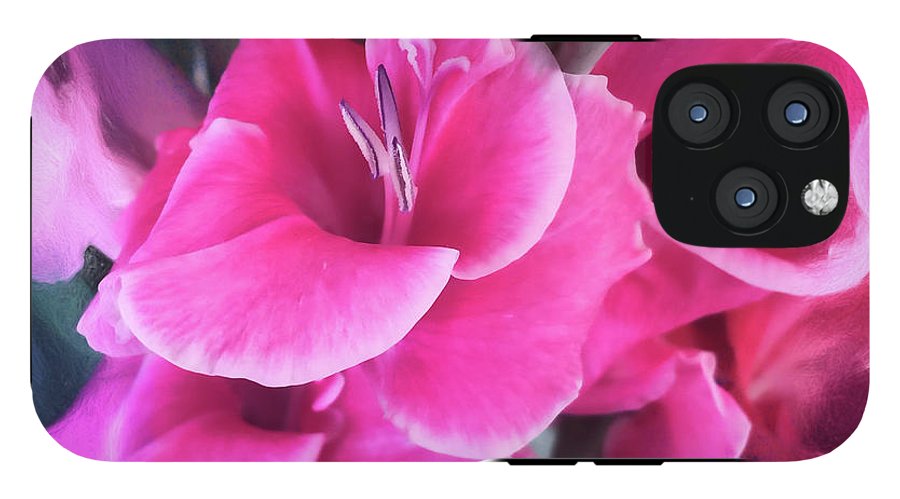 Dark Pink Gladiolas - Phone Case