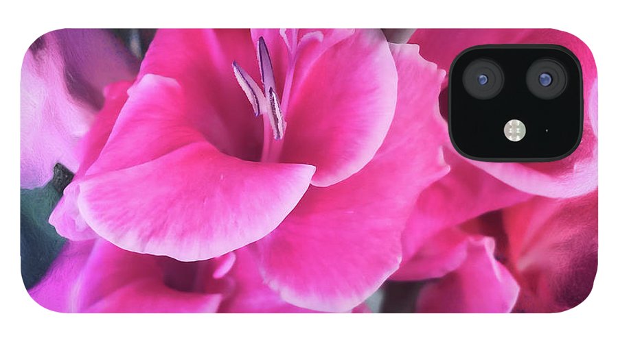 Dark Pink Gladiolas - Phone Case