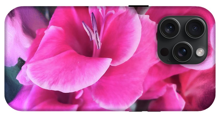 Dark Pink Gladiolas - Phone Case