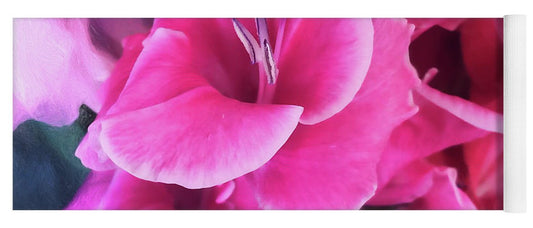 Dark Pink Gladiolas - Yoga Mat