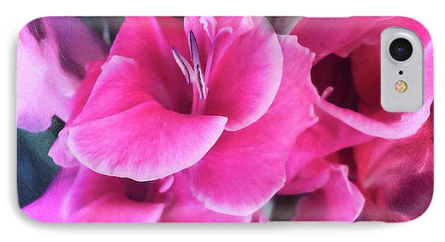 Dark Pink Gladiolas - Phone Case