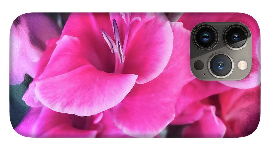 Dark Pink Gladiolas - Phone Case
