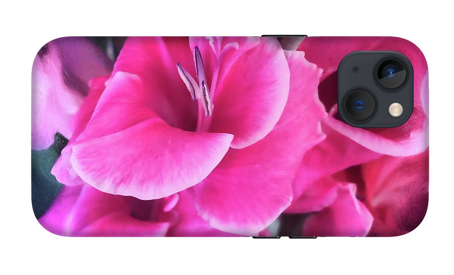 Dark Pink Gladiolas - Phone Case