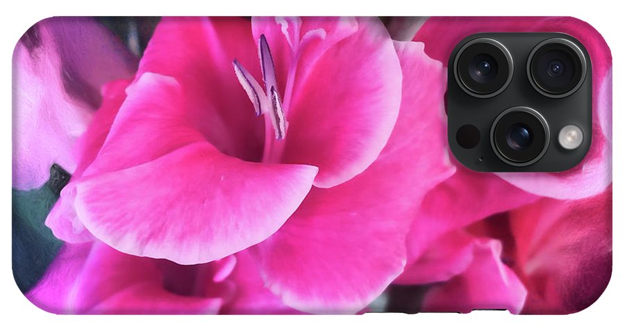 Dark Pink Gladiolas - Phone Case