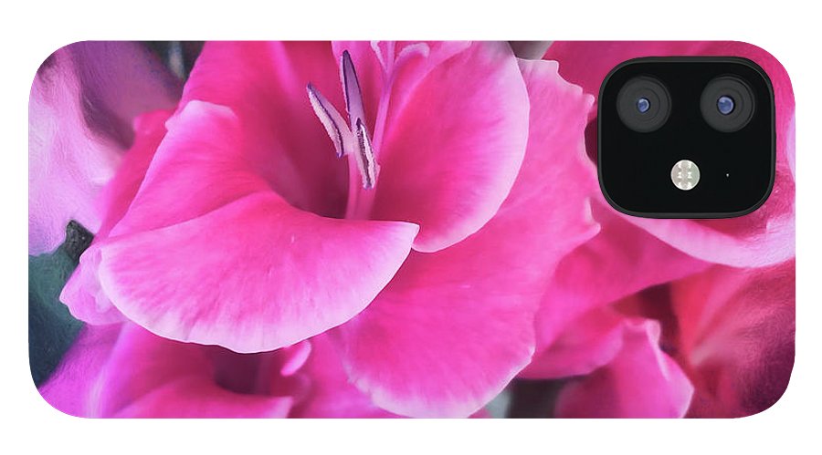 Dark Pink Gladiolas - Phone Case