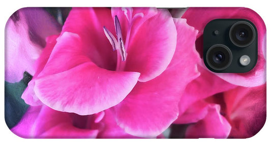 Dark Pink Gladiolas - Phone Case