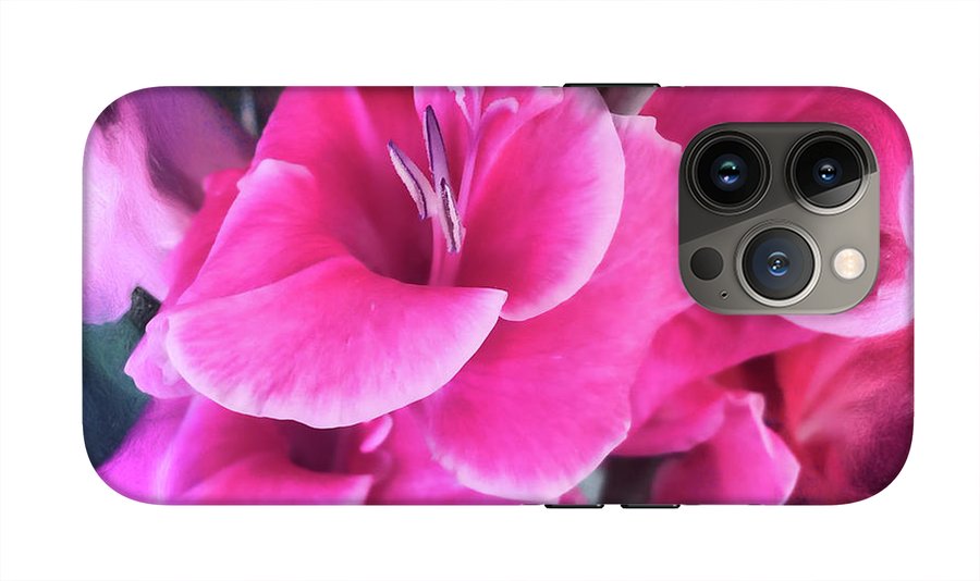 Dark Pink Gladiolas - Phone Case