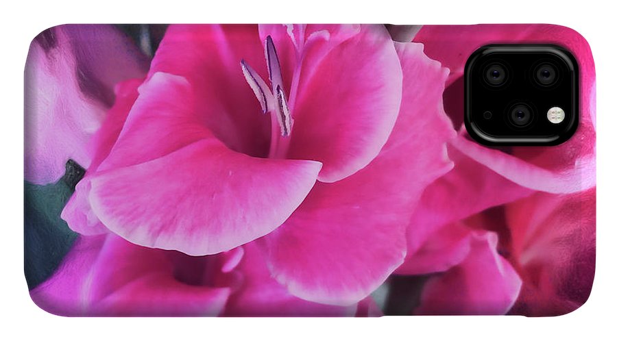 Dark Pink Gladiolas - Phone Case