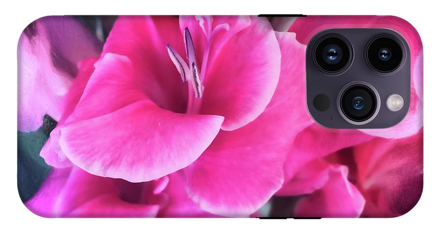 Dark Pink Gladiolas - Phone Case