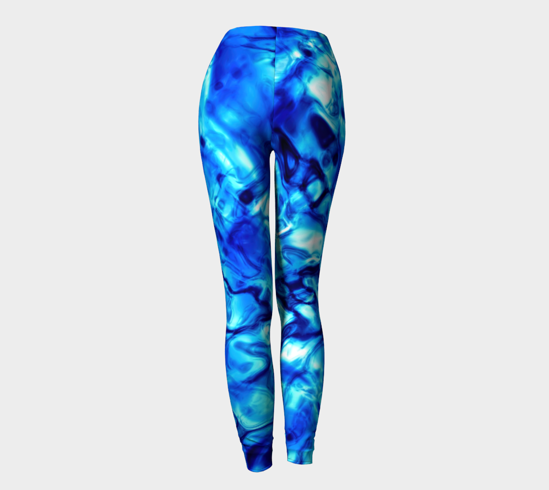 Glistening Blue Water Texture Leggings