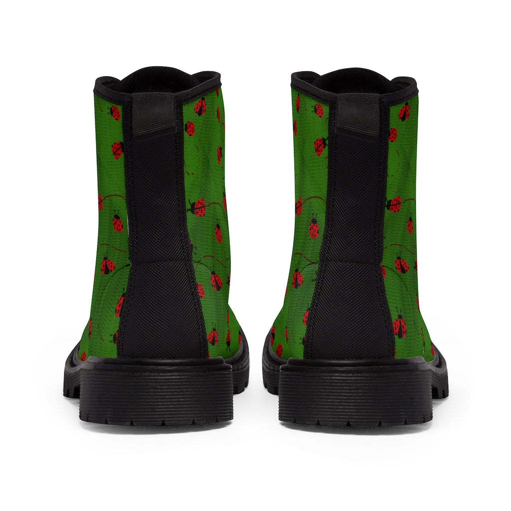 Ladybugs Women's Canvas Boots