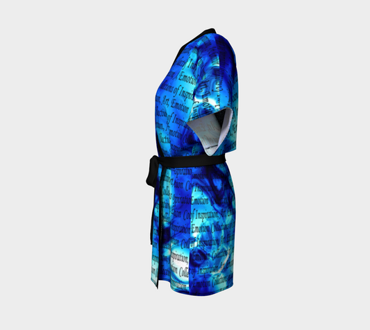 Inspiration In Blue Kimono Robe