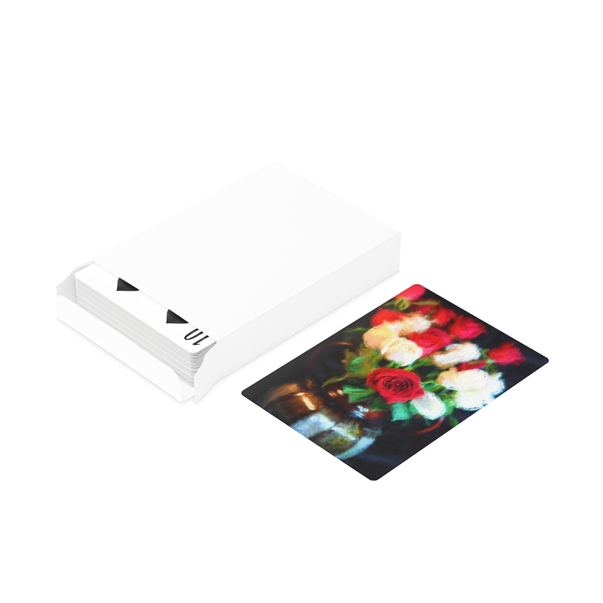 Red Roses In a Vase Poker Cards