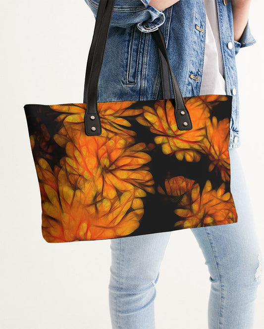 Yellow Fall Mums Stylish Tote