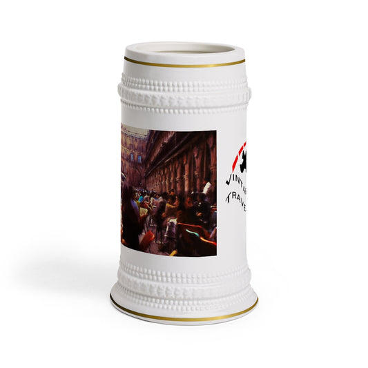 Vintage Travel Outdoor Cafe Stein Mug