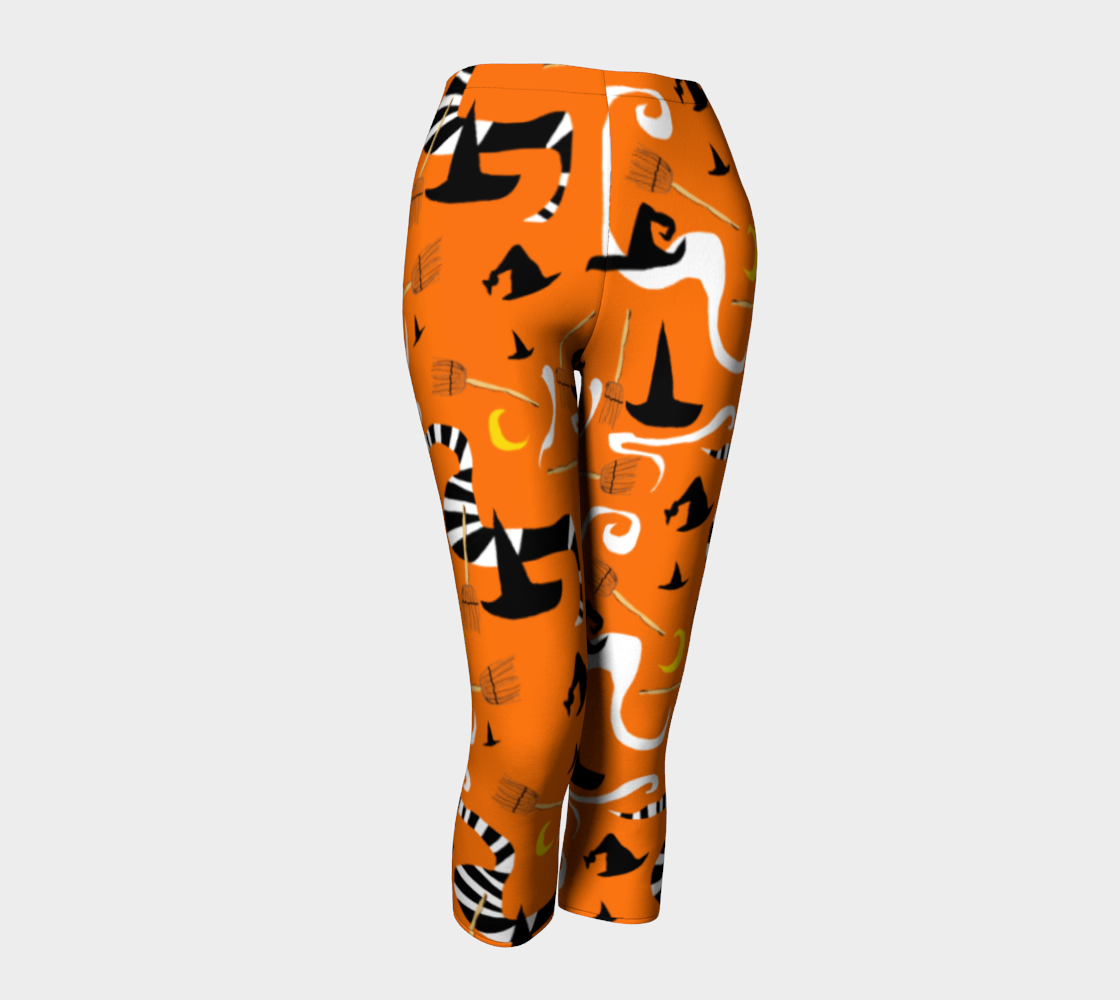 Witches Hats and Brooms Capris