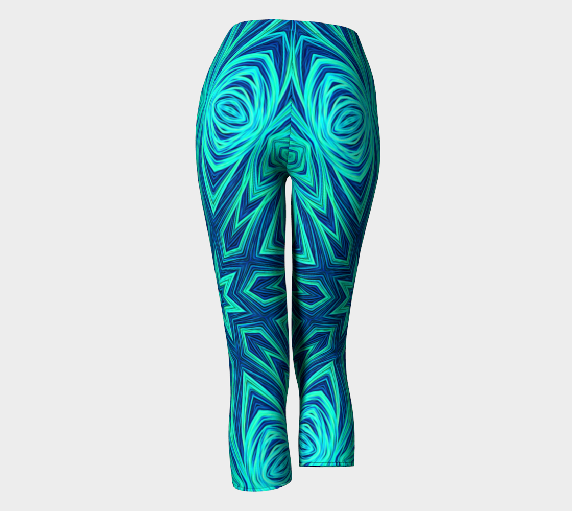 Blue Ice Kaleidoscope Capris