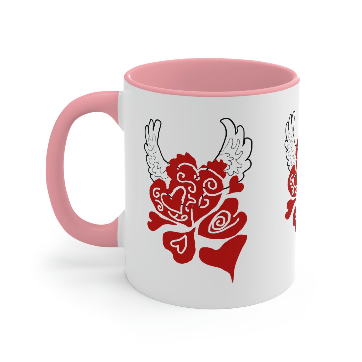 Hearts and Wings Accent Mug