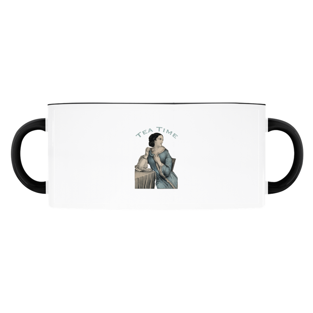 Tea Time Vintage Woman Accent Mugs