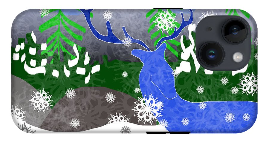 Deer In The Snow - Phone Case