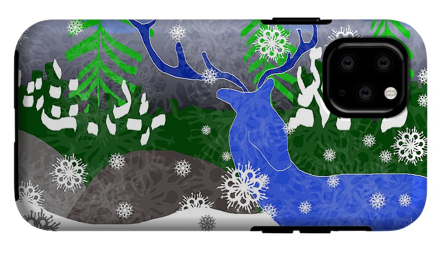 Deer In The Snow - Phone Case