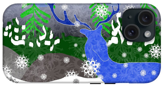 Deer In The Snow - Phone Case