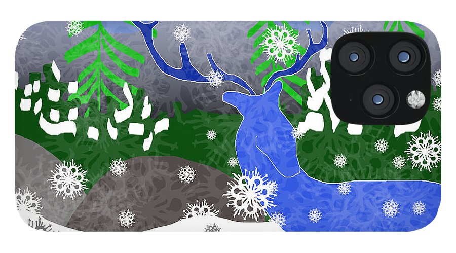 Deer In The Snow - Phone Case