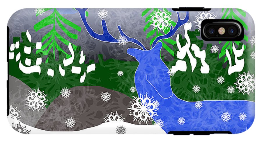 Deer In The Snow - Phone Case