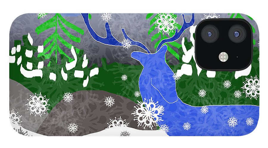 Deer In The Snow - Phone Case