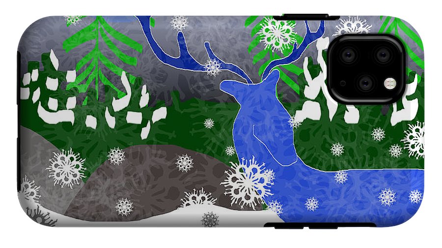 Deer In The Snow - Phone Case