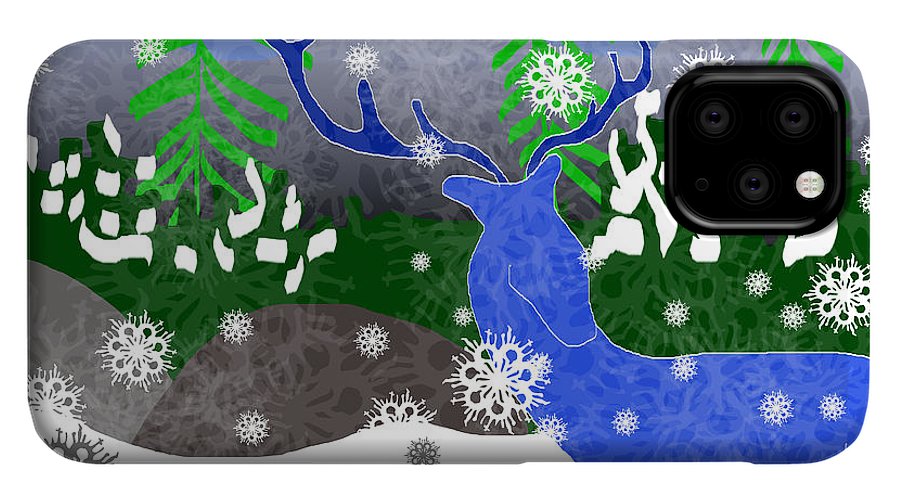 Deer In The Snow - Phone Case