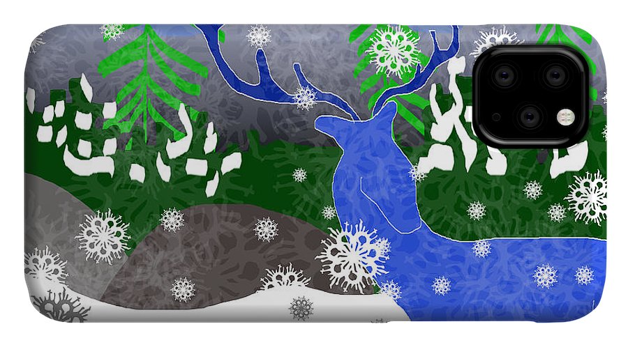 Deer In The Snow - Phone Case