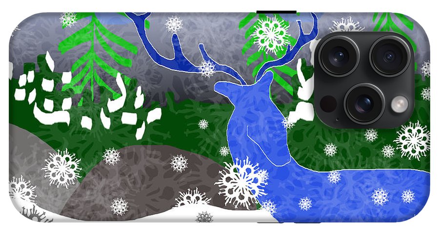 Deer In The Snow - Phone Case