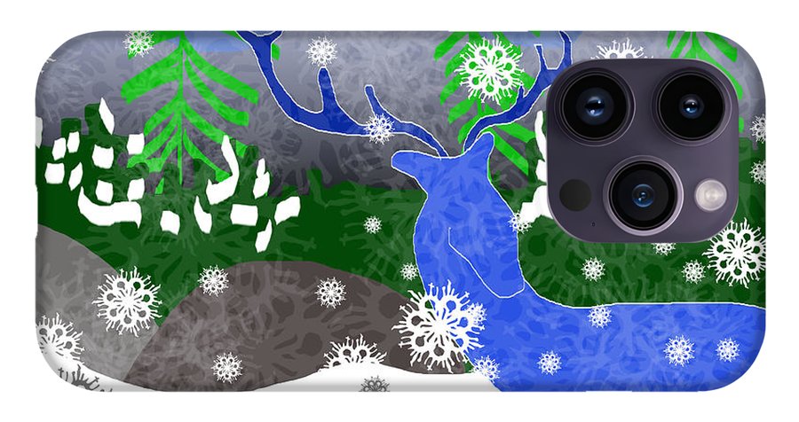 Deer In The Snow - Phone Case