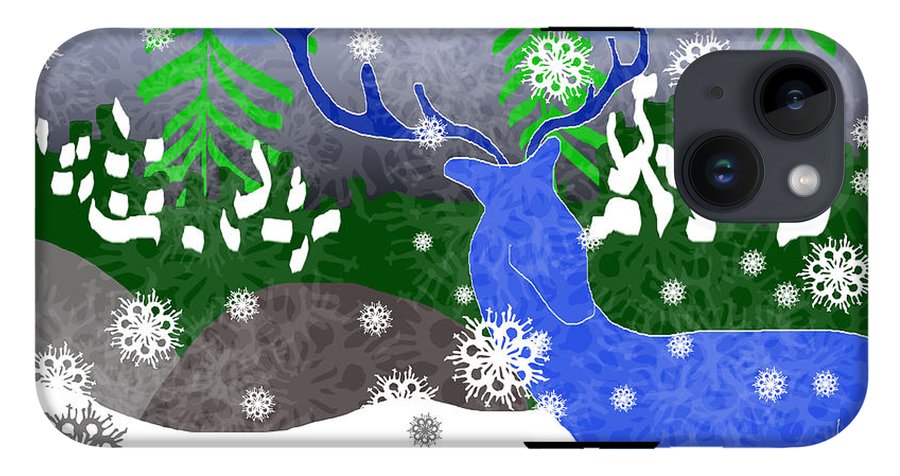 Deer In The Snow - Phone Case