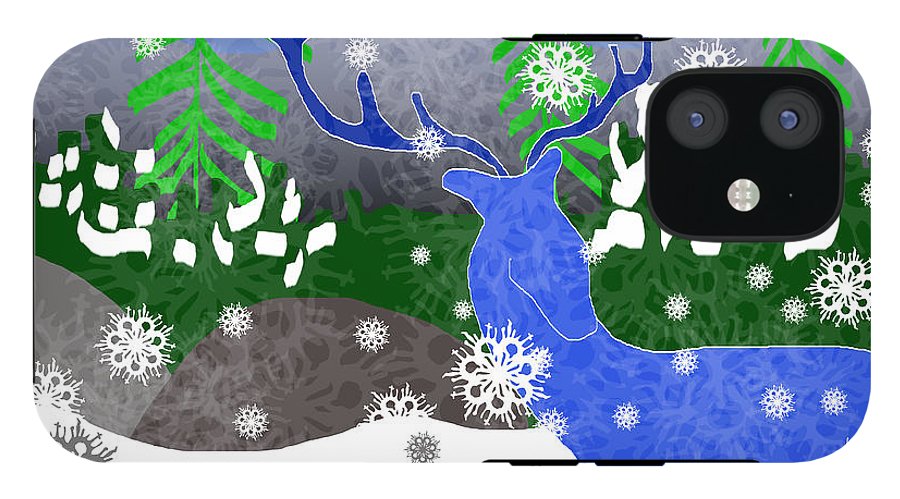 Deer In The Snow - Phone Case