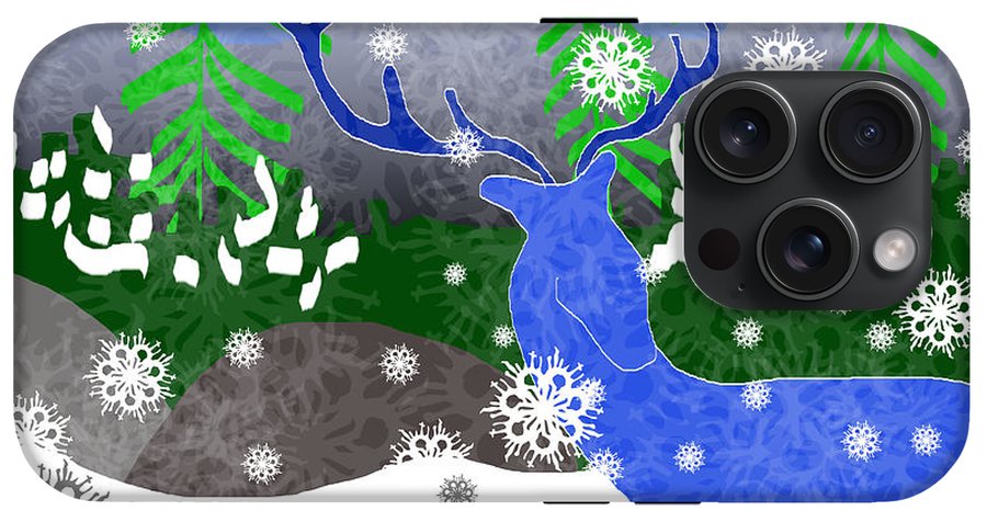 Deer In The Snow - Phone Case
