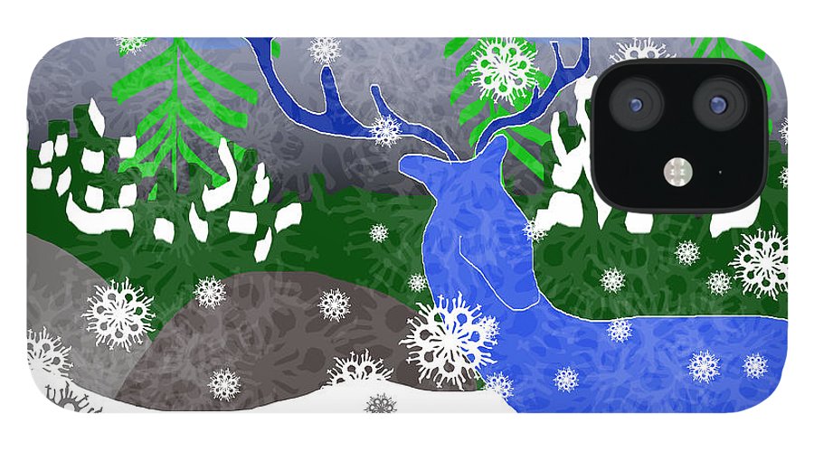 Deer In The Snow - Phone Case