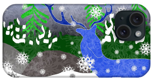 Deer In The Snow - Phone Case